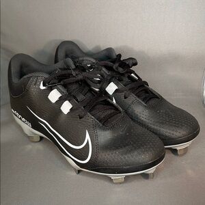 Nike Hyperdiamond 4 Softball Cleats Womens 7 Black Metal Spikes NWT